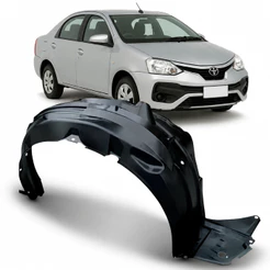 Parabarro Dianteiro Etios 2012 a 2017 Hatch e Sedan Preto Semirrígido Não Dobra