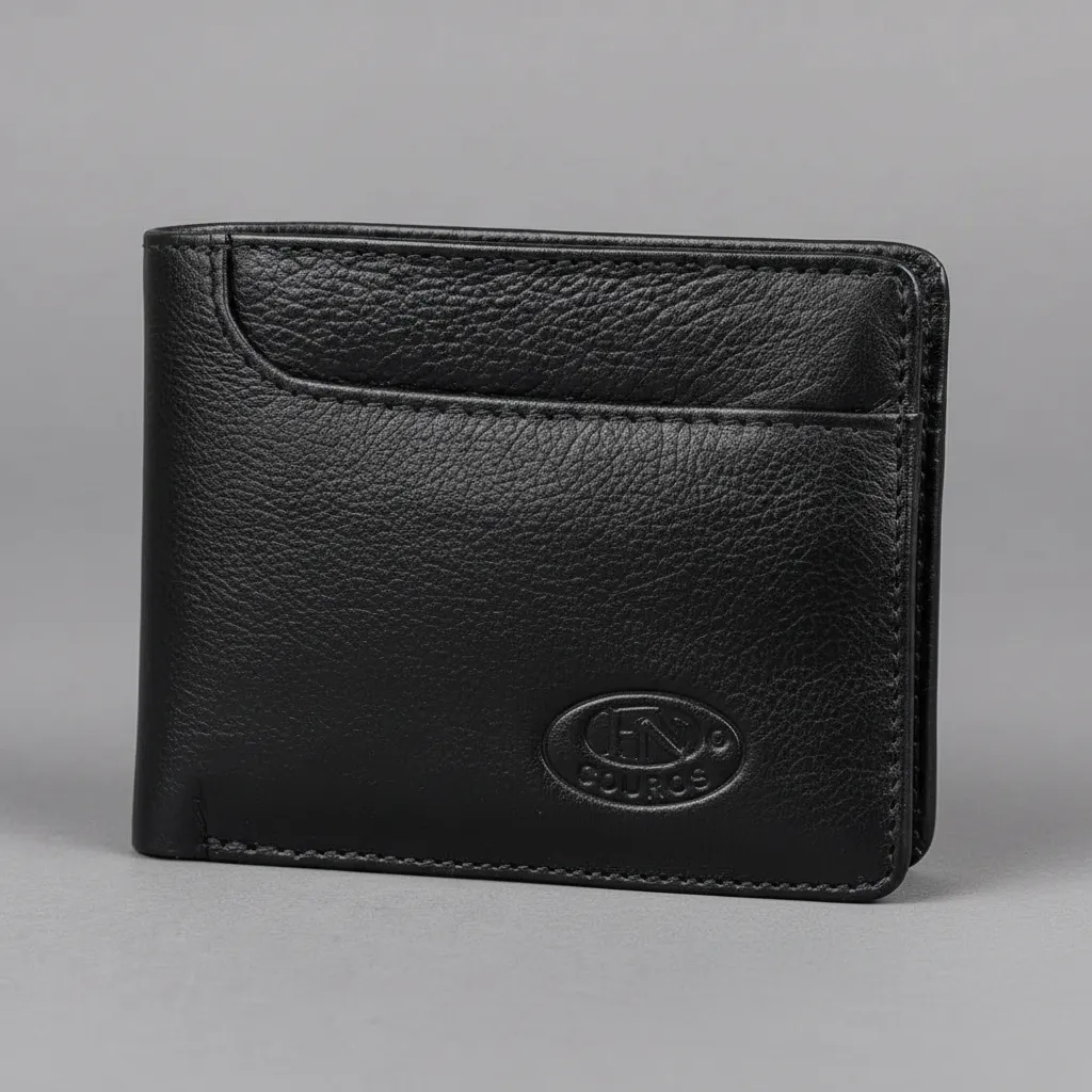 CARTEIRA SLIM MASCULINA DE COURO LEGÍTIMO FN COURO
