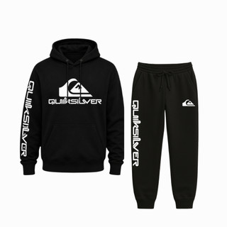 Conjunto Moletom Canguru Quiksilver Skate Surf Surfing Rua Streetwear Algodão