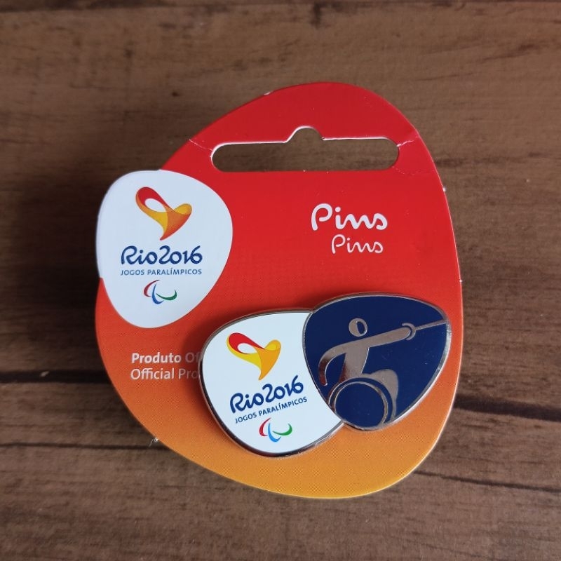 Pin Oficial Jogos Paralímpicos Rio de Janeiro 2016 - Esgrima em Cadeira de rodas