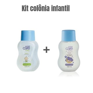 Kit com duas Colônia Care Baby Avon sem álcool 100ml para bebê