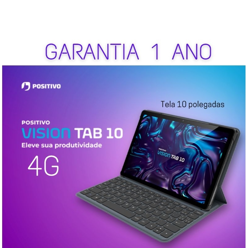 TABLET POSITIVO VISION TAB 10 4G COM TECLADO E CAPA / TELA DE 10 POLEGADAS GARANTIA DE 1 ANO