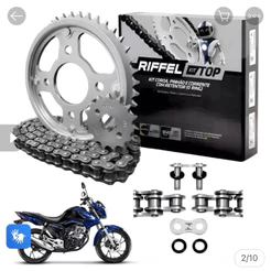 Kit Relação Transmissão Tração Honda CG TITAN FAN 160 Riffel Com Retentor