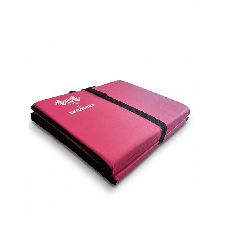 Colchonete Dobrável Maleta Rosa Fitness Profissional para Academia Yoga Abdominal Funcionais