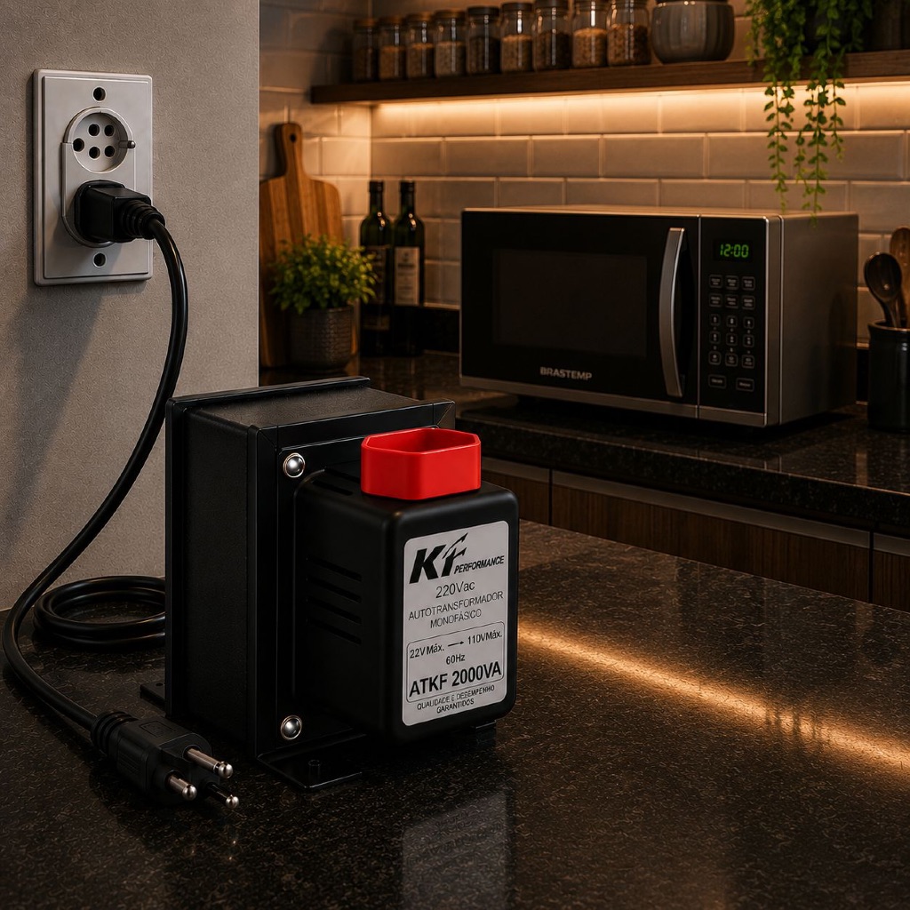 Auto Transformador 2000VA Microondas 110V 220V Freezer Horizontal Cafeteira 1100W Conversor Bivolt