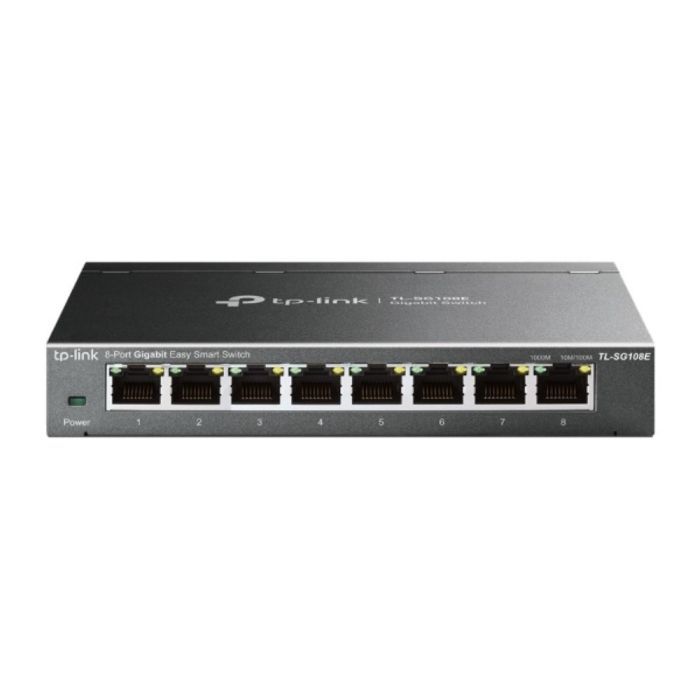 Switch TP-Link TL-SG108E 8 Portas Gigabit 10/100/1000 Mbps Não Gerenciável