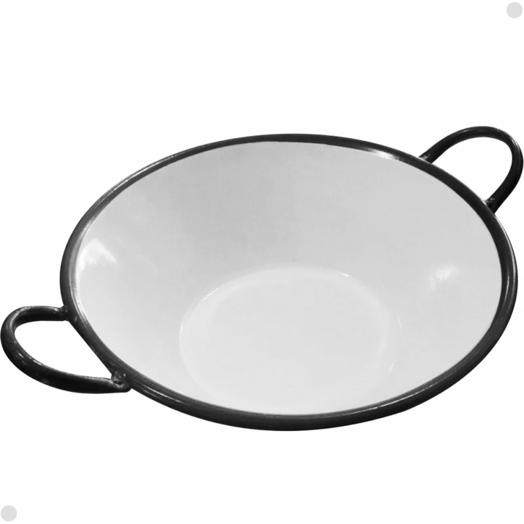 Tacho de Fritura Esmaltado N°18 Pastel Batata Salgado Peixe