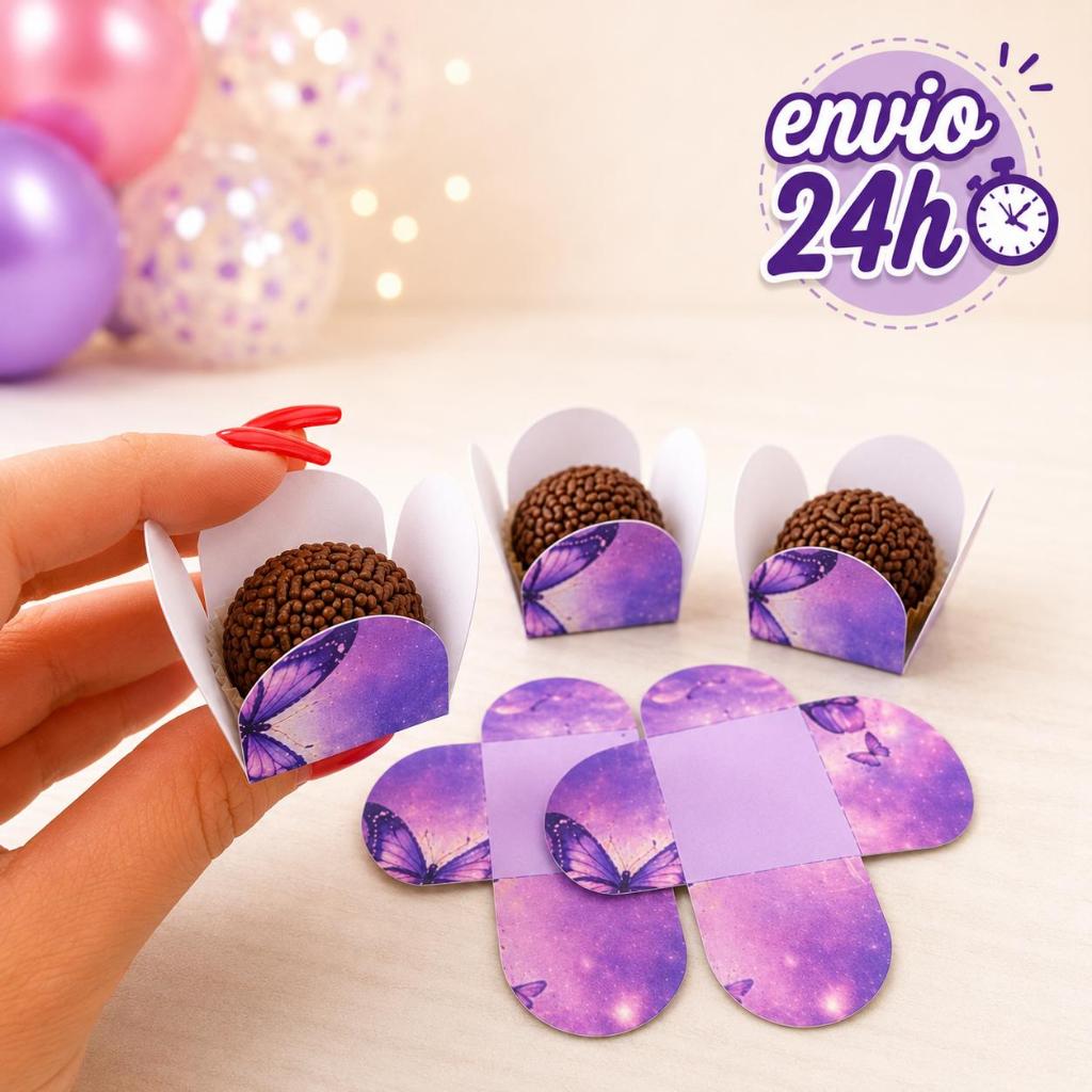 Forminha de Doces Borboleta roxa / lilas | Personalizada no Tema /Lembrancinha de Festa /Aniversário