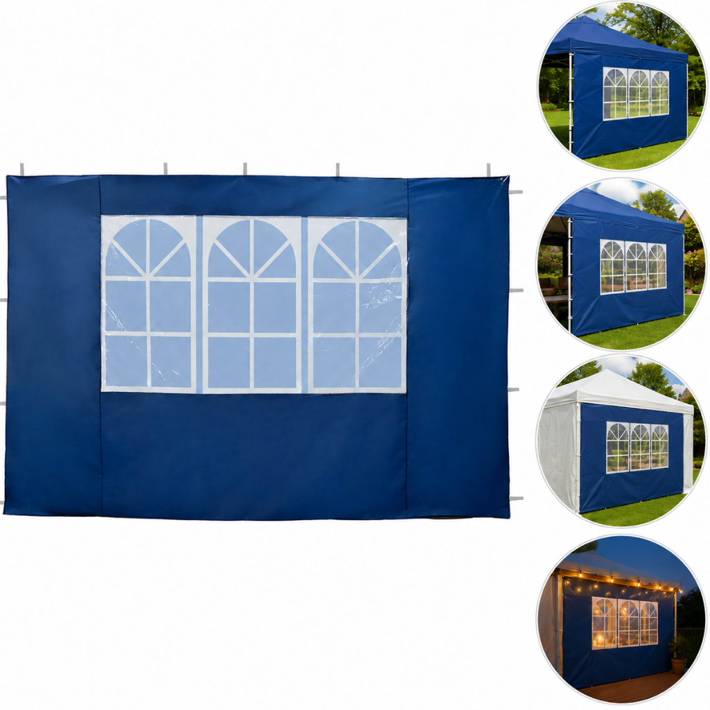 Nautika Parede 3x3 Com Janela Para Tenda Azul Proteção Vento