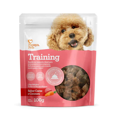 Petisco Adestramento P/ Cães Papaya Pets Training Carne e Cenoura - 100g