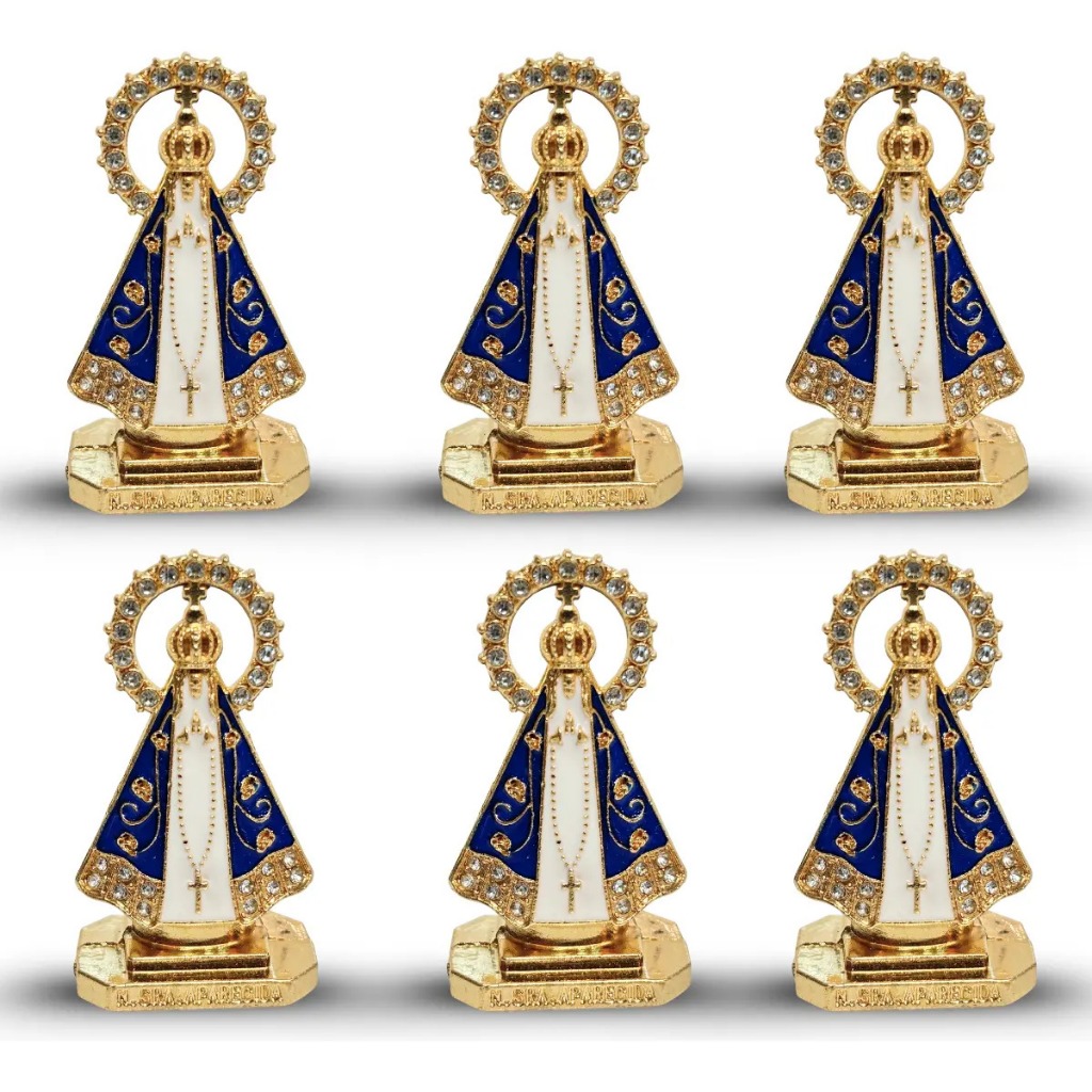 Kit 6 Nossa Senhora Aparecida Carro Miniatura Pronta Entrega