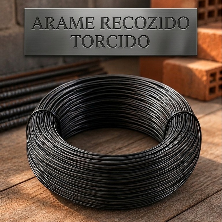 Arame Recozido Torcido Reforçado Para Construção Civil Rolo