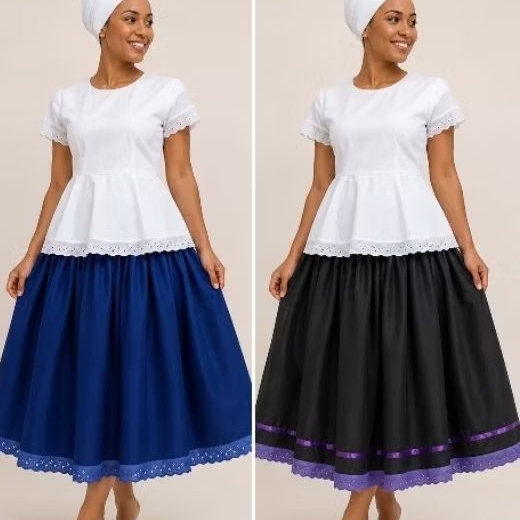 Saia Preto com Roxo Maria Mulambo Pomba gira Exu Umbanda Candomblé Afro Religiosa
