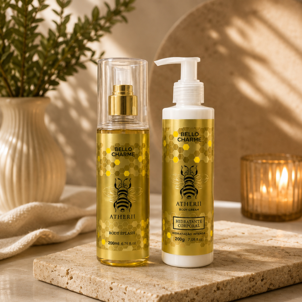 Kit Creme Hidratante + Body Splash Atherii Árabe Bello Charme