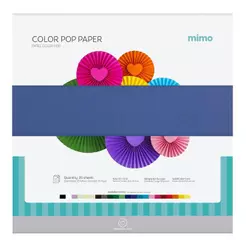 Papel Color Pop Azul Marinho Mimo - 30,5 x 30,5 cm - 180 gr - 25 unds