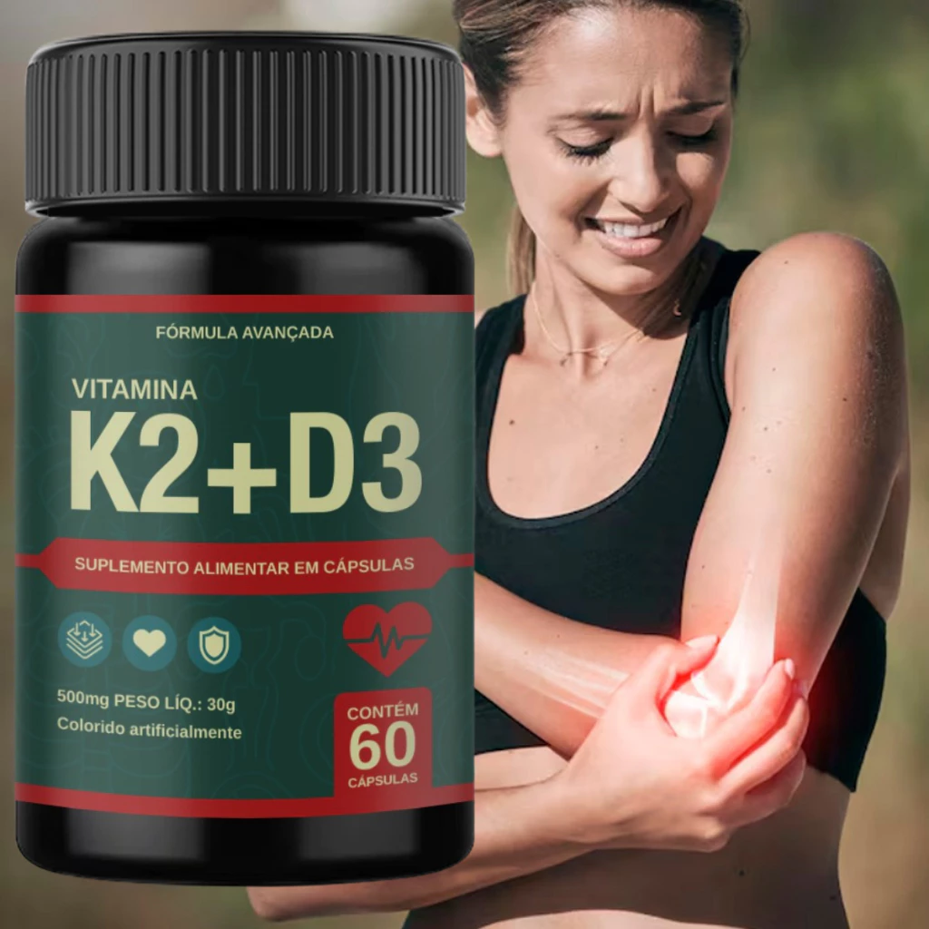 Vitamina D3 + Vitamina K2 Mk7 Alta Absorção: Imunidade, Saúde Óssea e Cardiovascular - 60 Cápsulas — imagem 1