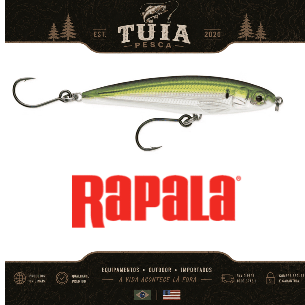 Isca Artificial Rapala X-RAP 10cm água salgada SXRT10 Twitchin' Minnow