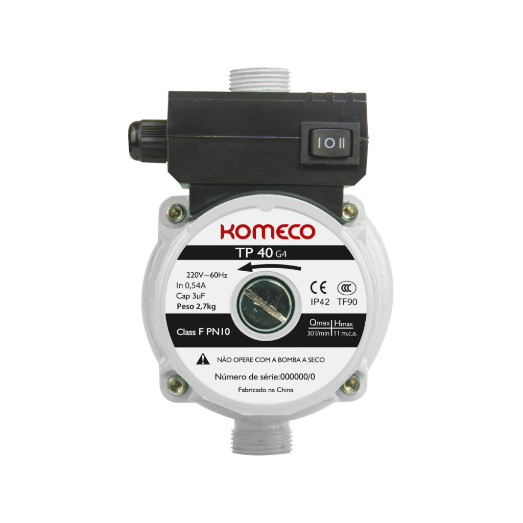 Minibomba D'água TP40 220v 60Hz Pressurizador Piscina Silencioso