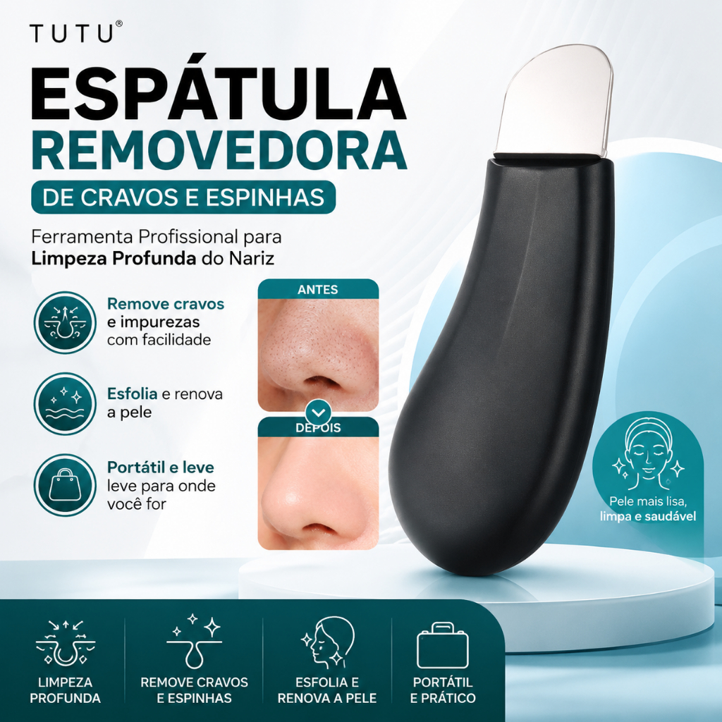 Espátula Removedora de Cravos e Espinhas Facial