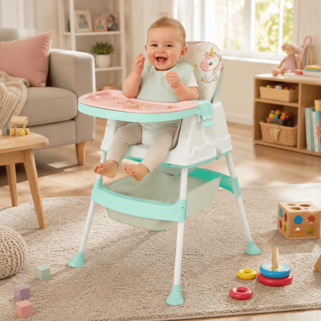 Cadeirinha Bebê de Alimentação Infantil 2 Alturas Cadeirão Portátil Rayo