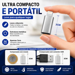Adaptador USB C Para Lightning iPhone iPad Conversor Fêmea Macho Para Fone Microfone Pendrive