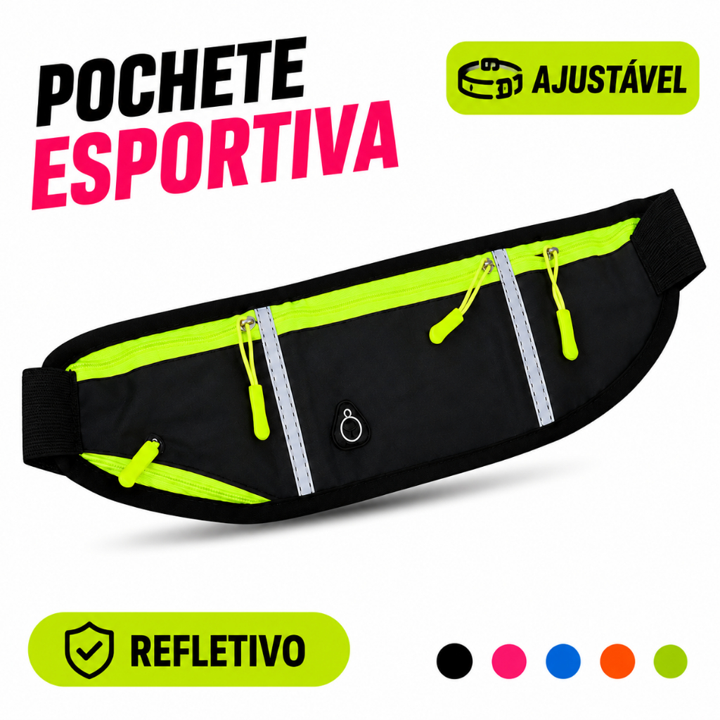Pochete Esportiva Running Cintura Porta Celular Garrafa Corrida Academia Caminhada Fitness Unissex