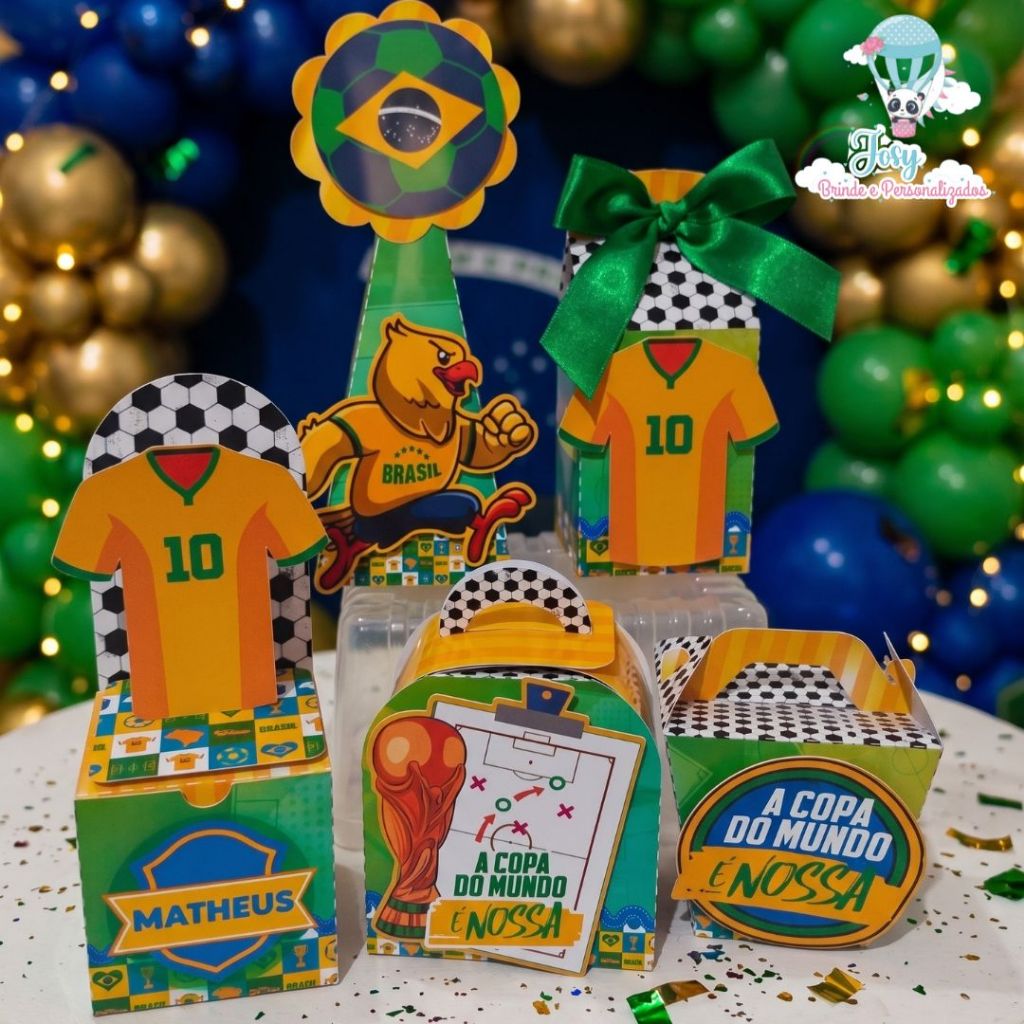 CAIXINHAS PERSONALIZADAS DO BRASIL - IDEAL PARA LEMBRANCINHAS - ANIVERSÁRIO - FUTEBOL