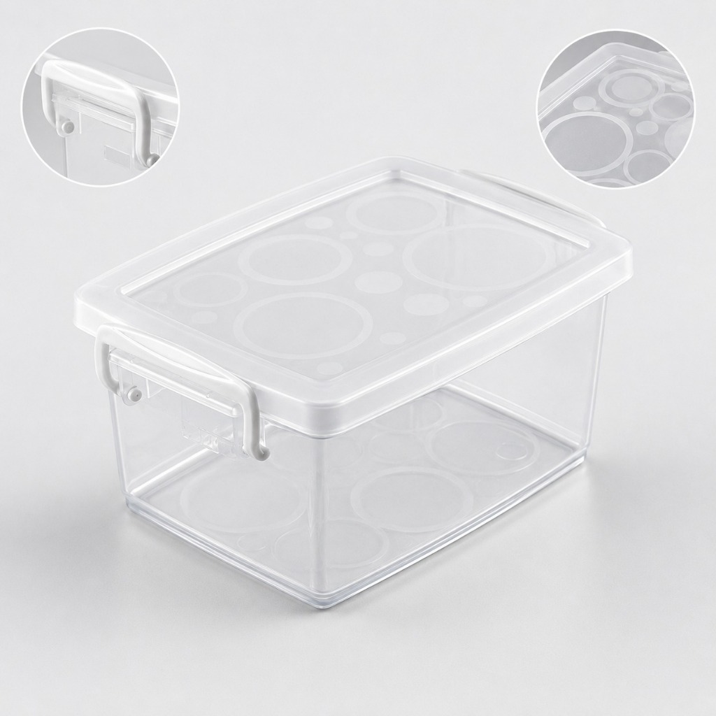 Mini Caixa Organizadora Trava 400ml Prática Organização Armário Gaveta