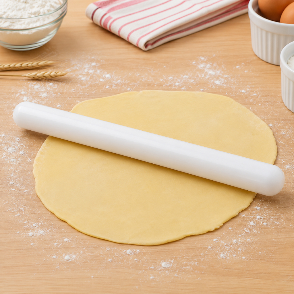 Rolinho Liso Oco para Abrir Massas Pasta Americana Biscuit 24,5cm Confeitaria Artesanato BlueStar