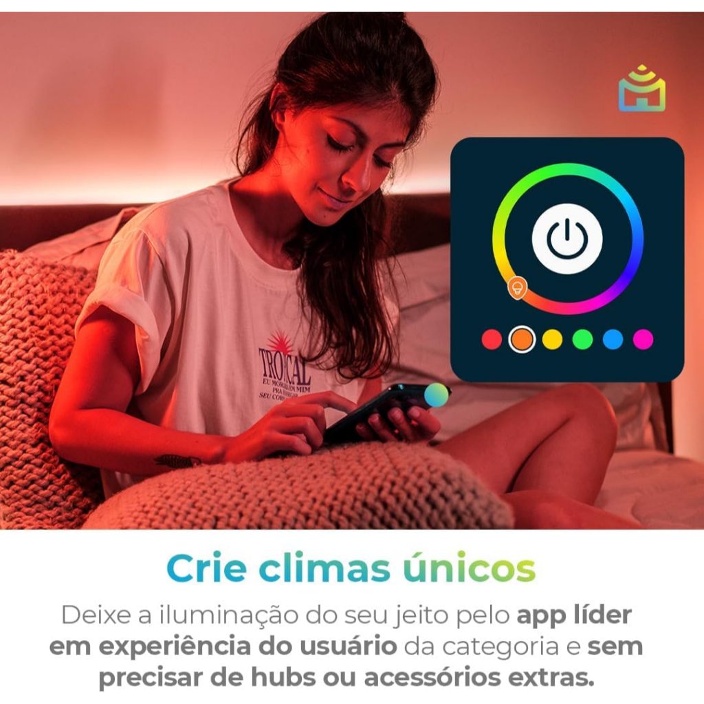 Smart Fita LED Positivo Casa Inteligente Wi-Fi RGB 14W 3M - Fonte + Conector - Bivolt · foto 2