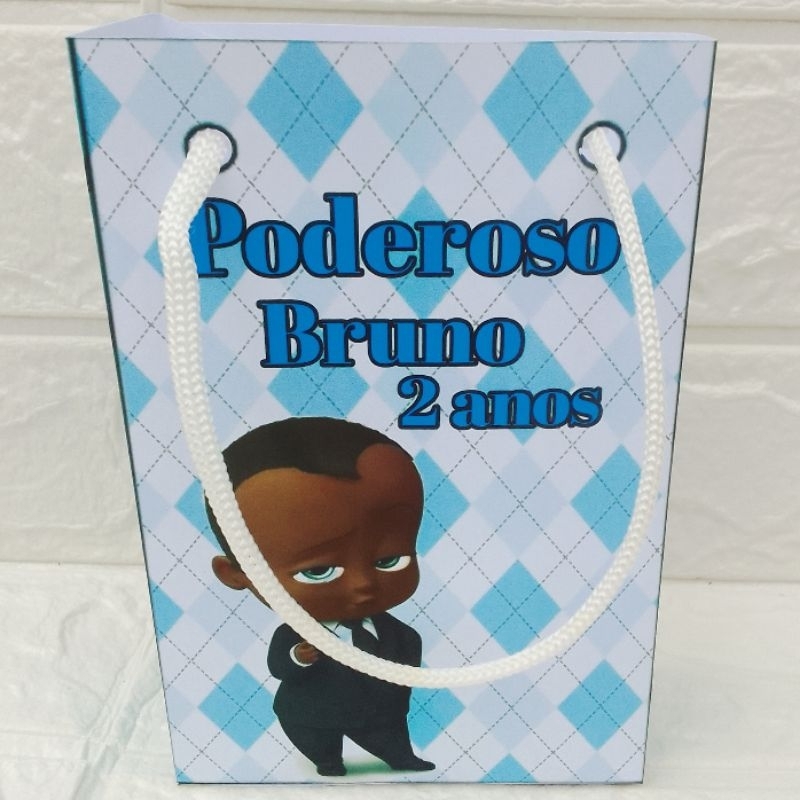sacolinha personalizada Poderoso Chefinho Afro  aniversário •lembrancinhas festa infantil