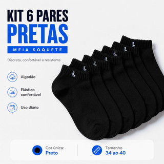 Meia Soquete Premium em Algodão – Conforto Unissex Trabalho e Academia