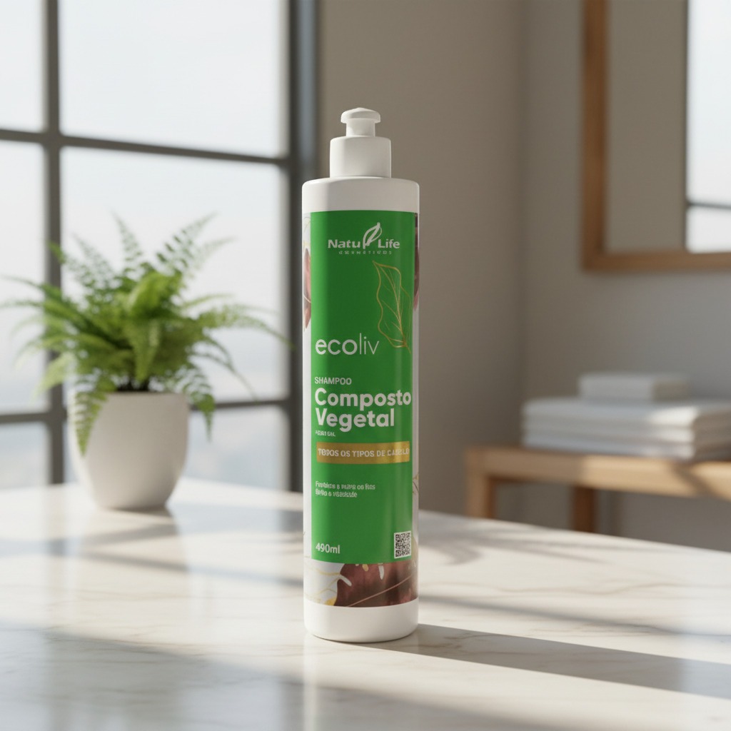 Shampoo Ecoliv Composto Vegetal - Natulife 490ml