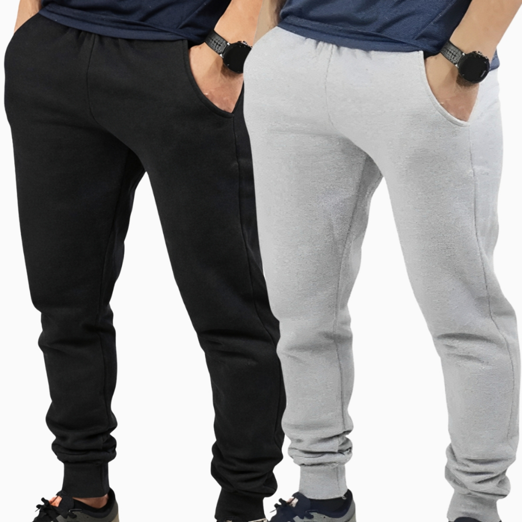 Calça Moletom Masculina Jogger Flanelada Inverno Quentinha Com Bolso P Ao GG