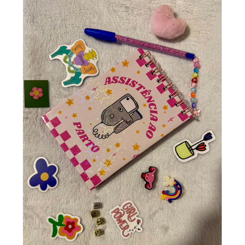 Caderno / bloquinho temático: Obstetrícia, sala de parto (Enfermagem/Medicina/Doula)