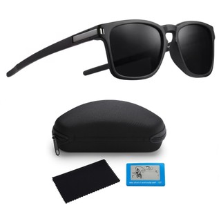 Óculos de Sol Quadrado Polarizado Proteção UV400 Masculino Feminino Esportivo Premium + Acessórios
