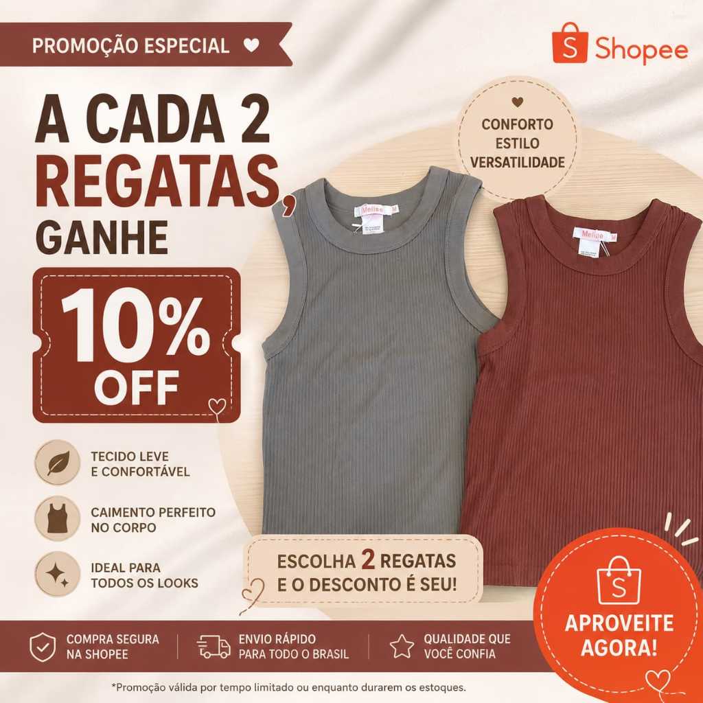 Regata Modal Feminina Canelada Premium Poliamida Elastano Casual Elegante Cores Variadas
