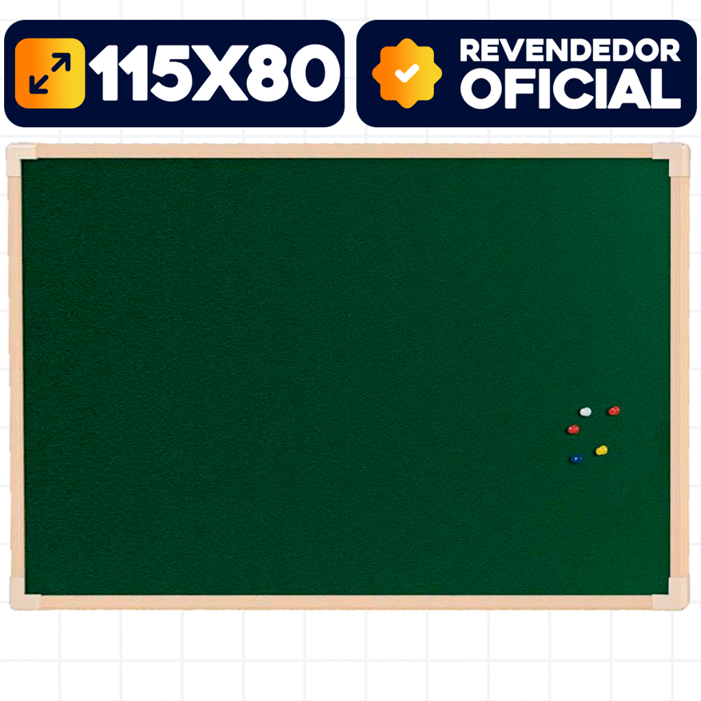 Lousa Verde Quadro Negro 120x90cm Escolar Grande Moldura Madeira Para Anotações Escritório Aula