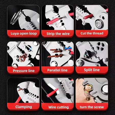 Alicate Ferramenta Multifuncional Descascador Cabo Cripador Decapador Fio Cripagem · foto 2