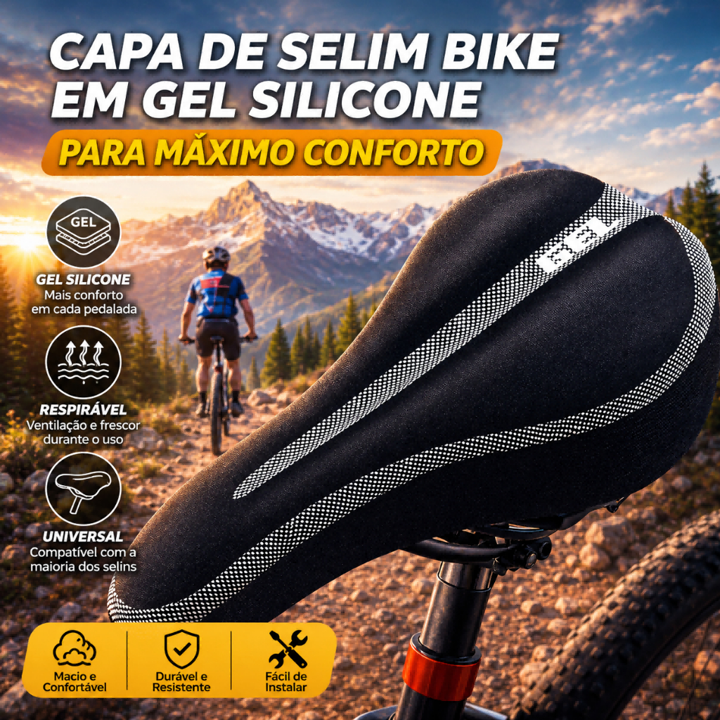 Capa Para Banco Selim Confortável Almofada Gel Banco Selim Forro Ajustável Para Bike