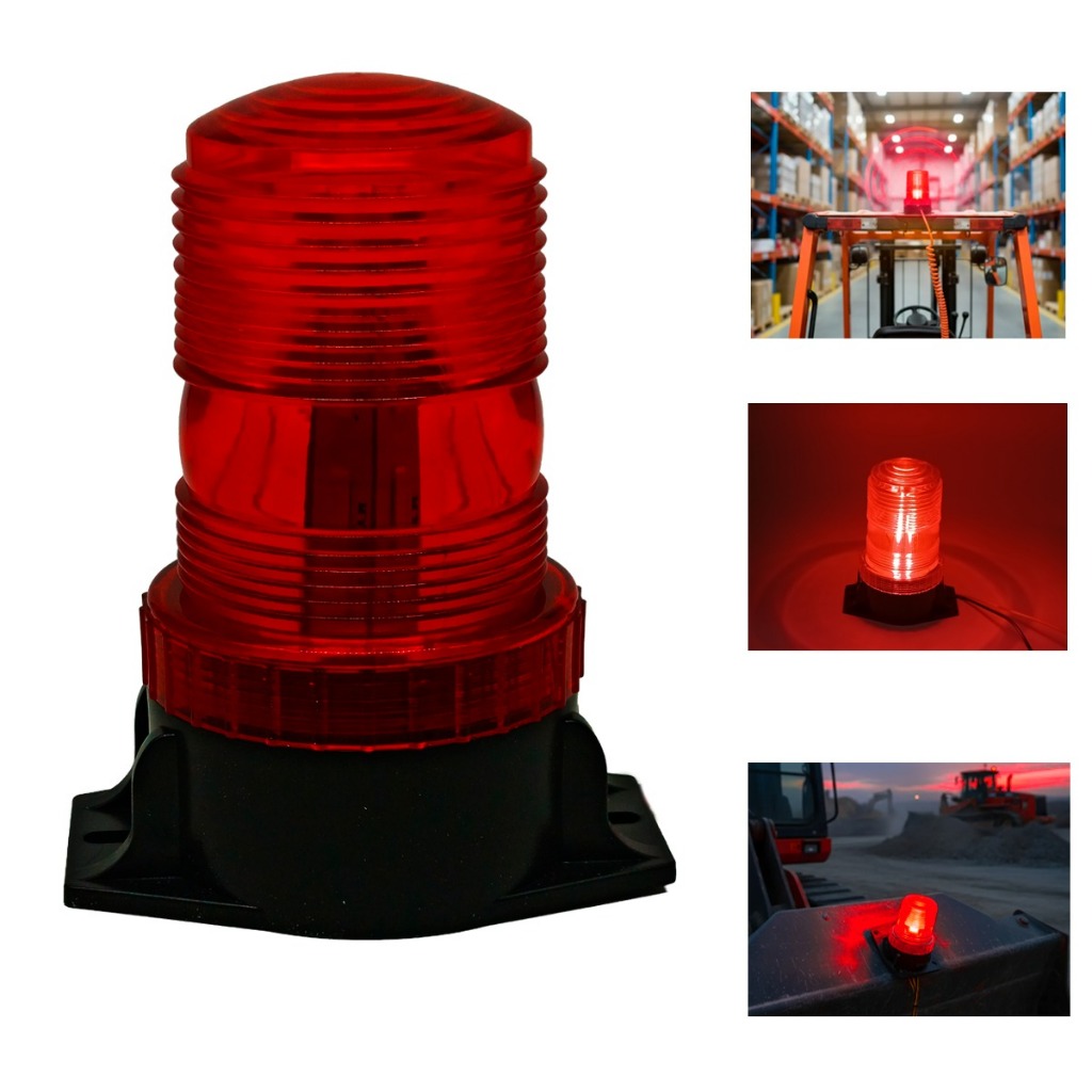Giroflex Strobo Led Luz Empilhadeira Trator Carro Moto 9-30v Cabo Laranja Âmbar Empilhadeira, Colheitadeira Promoção