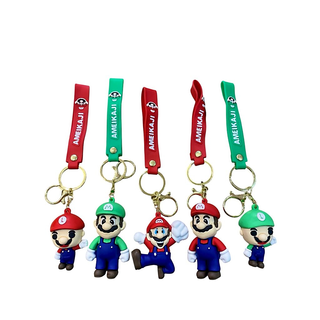 KIT 5 CHAVEIRO MARIO 3D DESENHO ANIMADO