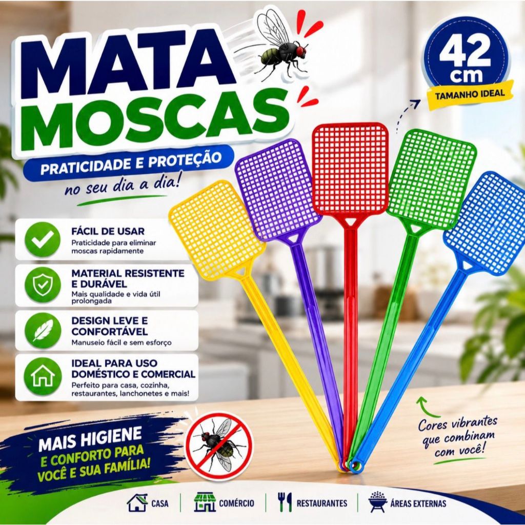 Raquetes Mata Moscas Mosquitos e Pernilongos