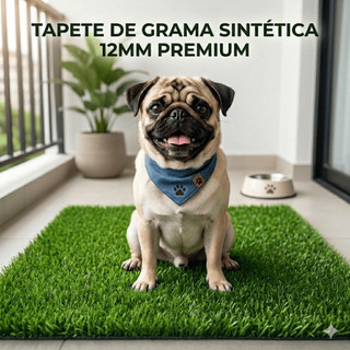 Tapete Higiênico Grama Sintética Cachorro Lavável 12mm Banheiro Pet Treino Xixi Antiderra…
