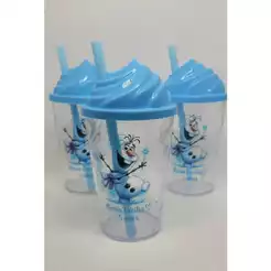 Olaf Frozen Lembrancinha Personalizada Copo Shake 300ml Festa Infantil