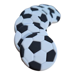 Aplique Emborrachado Kit 10 Unidades Bola de Futebol Copa Brasil para Laços, Tiaras, Sapatos e Artesanato