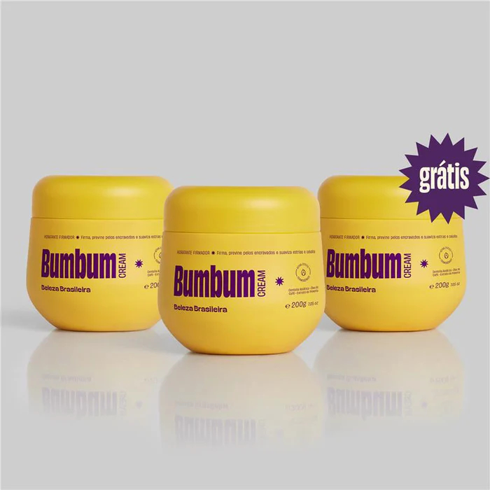 Compre 2 Leve 3 Bumbum Cream 200g Firmeza e Redução da Celulite