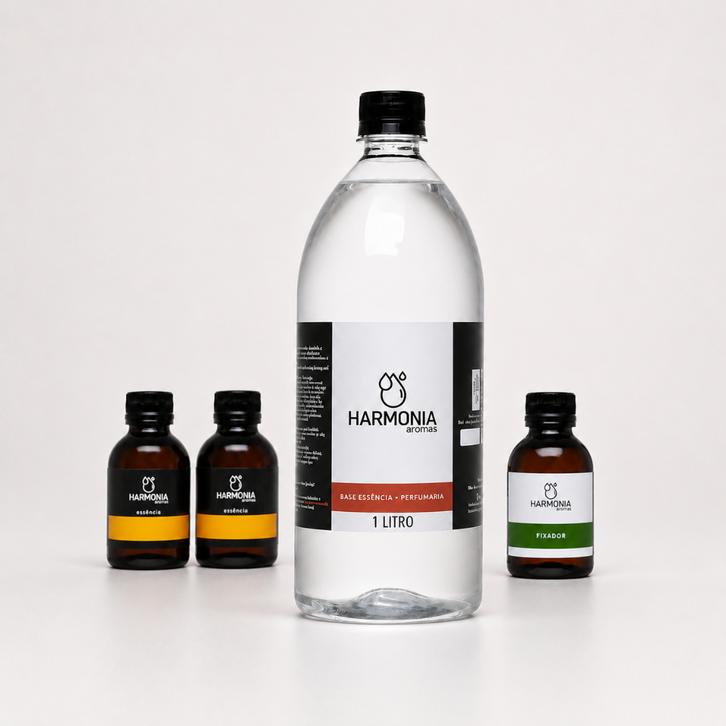 Kit Para Perfumista Base Essencia e Fixador 100ml Iniciante Perfumaria Fazer Perfumes Aromatizador
