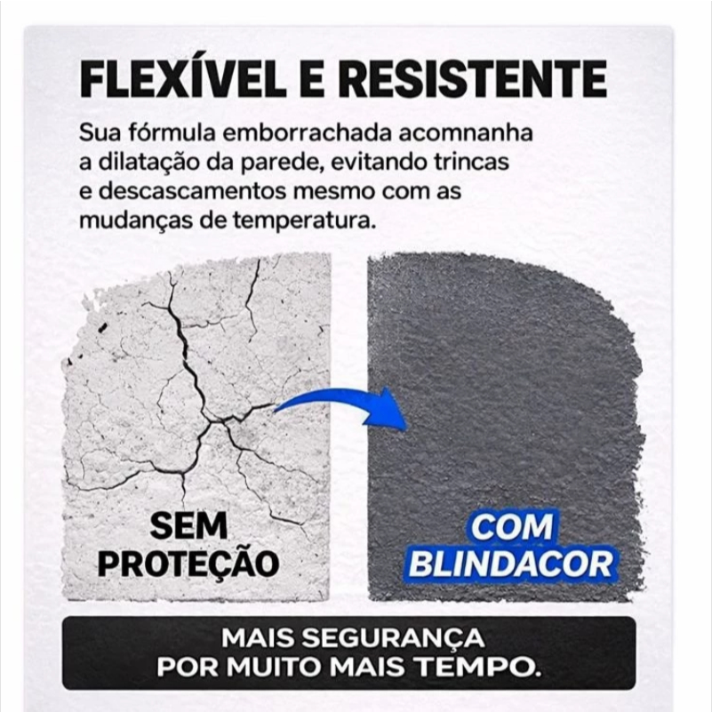 Detalhes do Tinta Emborrachada Impermeabilizante 4Kg Ou 18kg BlindaCor Anti Mofo Parede Telhado Premium