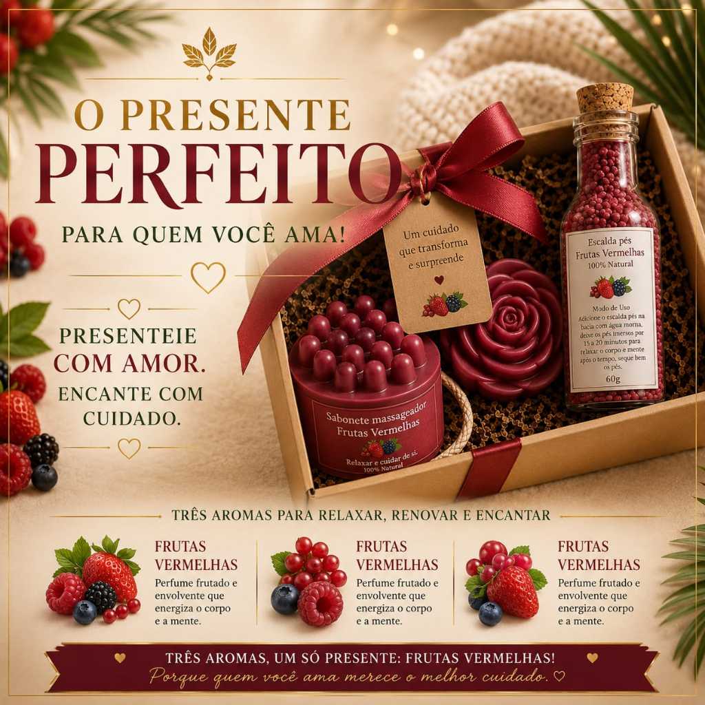 Kit Spa Em Casa Presente Feminino Sabonete Artesanal Escalda Pés Luxo